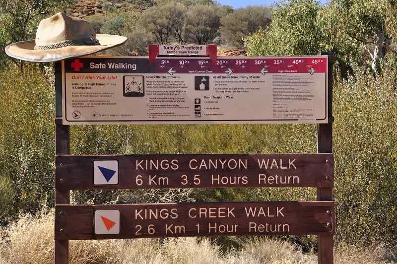 Visum Australien  Eintrag kings canyon